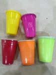 plastic colorful cups